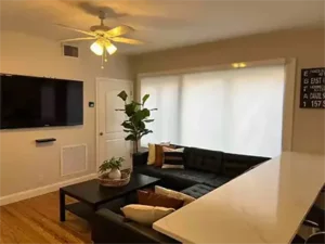 Nurse housing accommodation living room